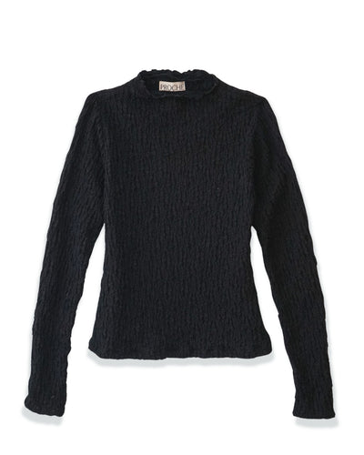 Smocked Long Sleeve Tee