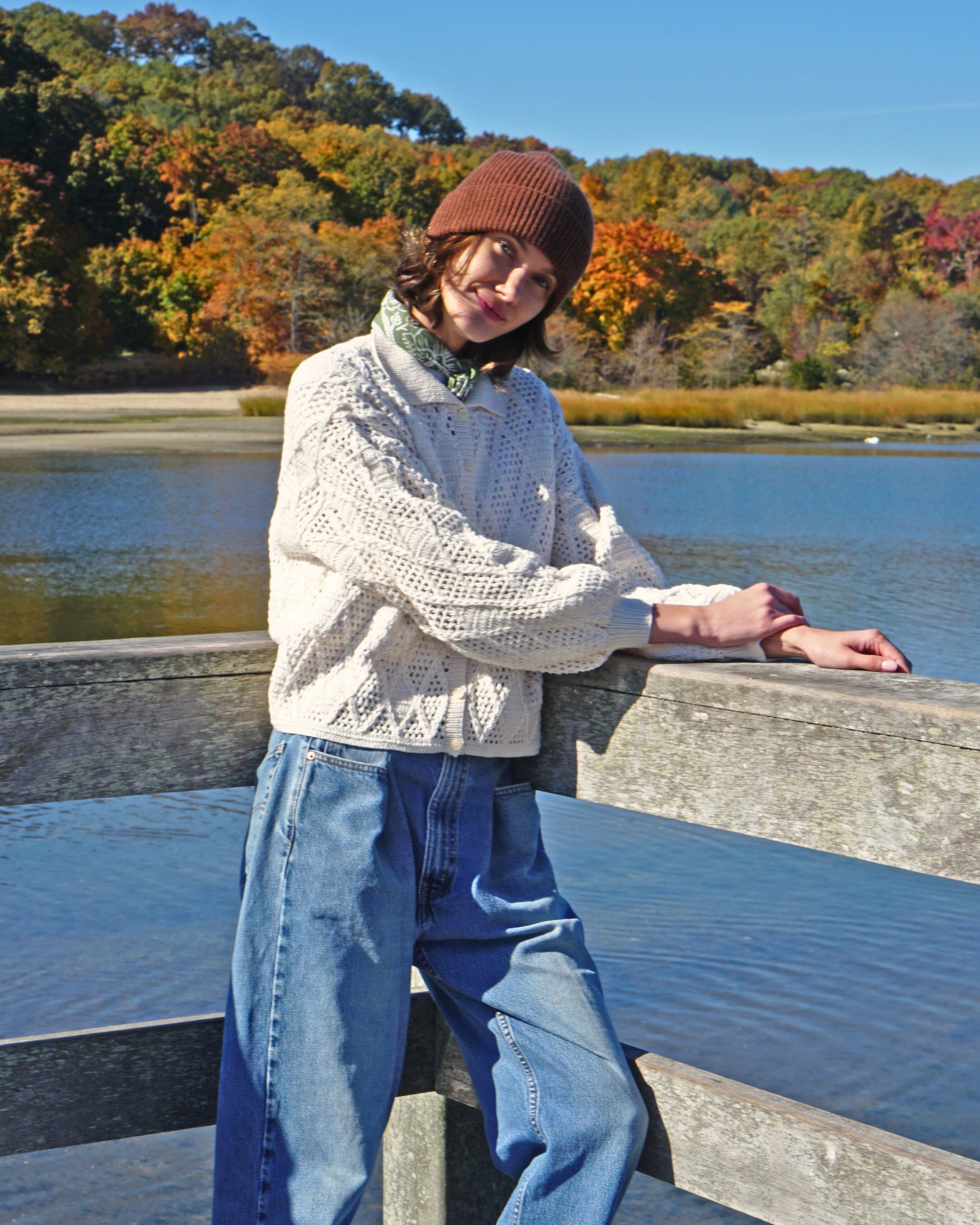 Hand Crochet Argyle Polo Cotton Cardigan – PROCHE