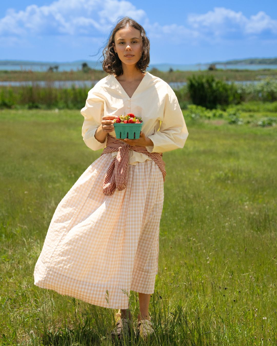 Cotton Dirndl Skirt