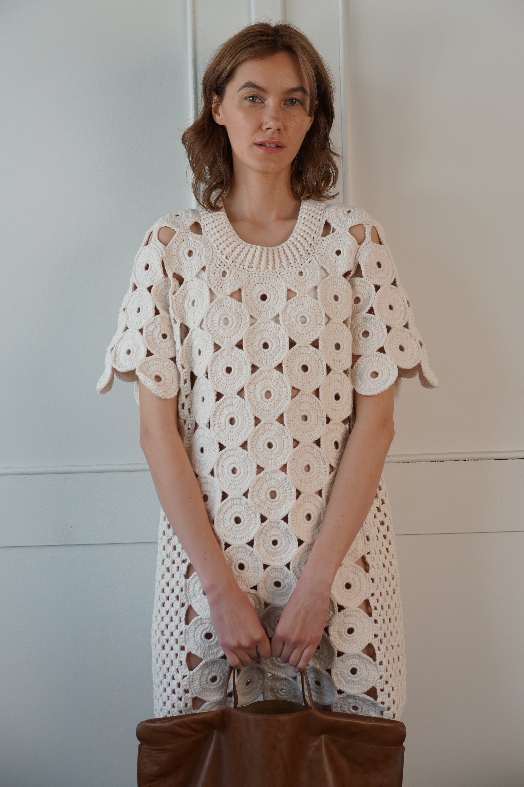 Circle crochet tee shirt dress – PROCHE