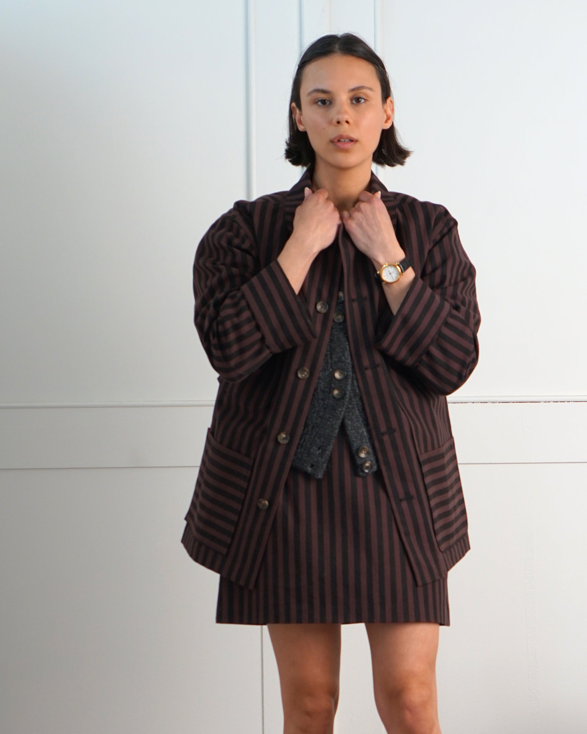 Chocolate Stripe Barn Jacket – PROCHE