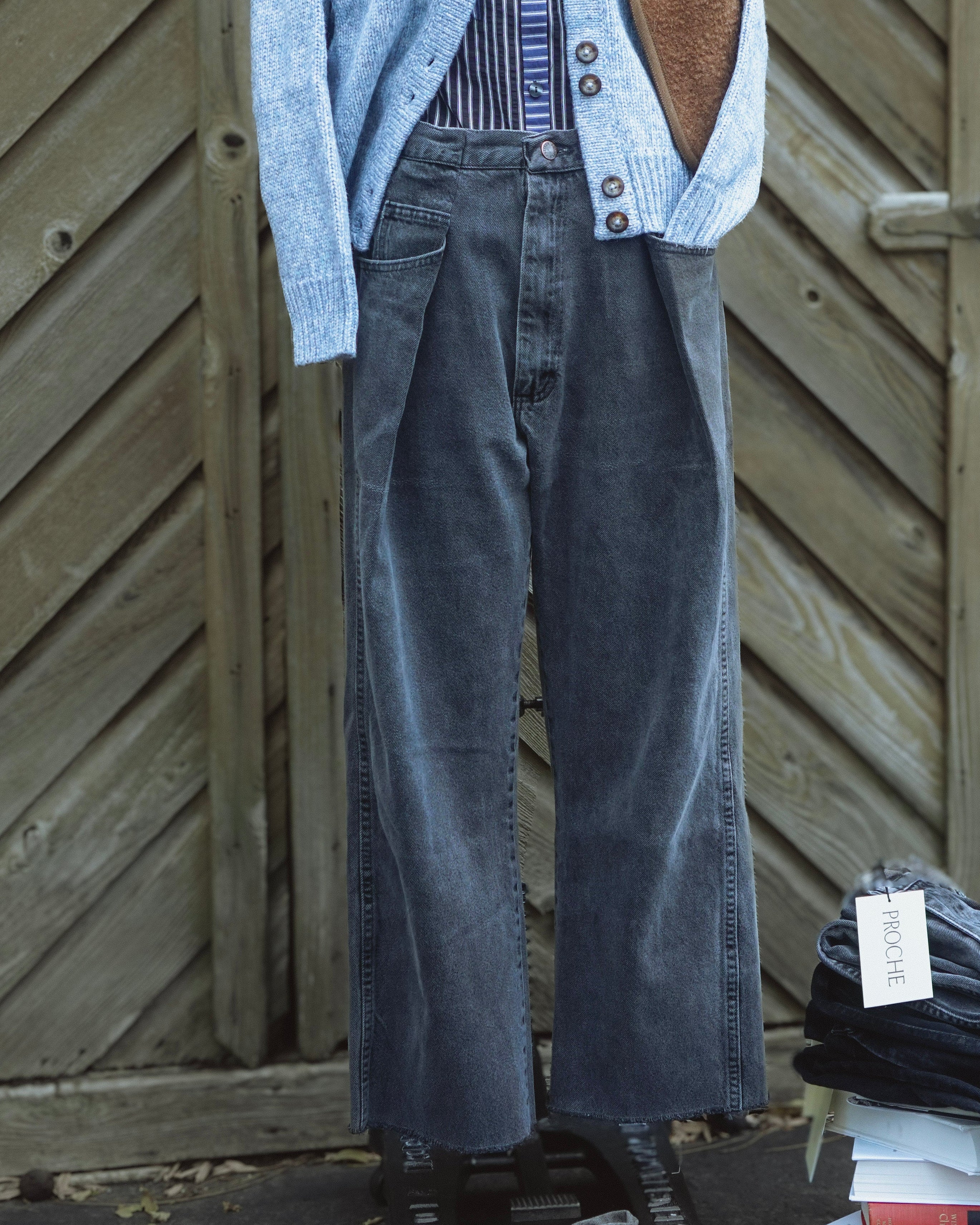 Upcycled front pleat denim – PROCHE