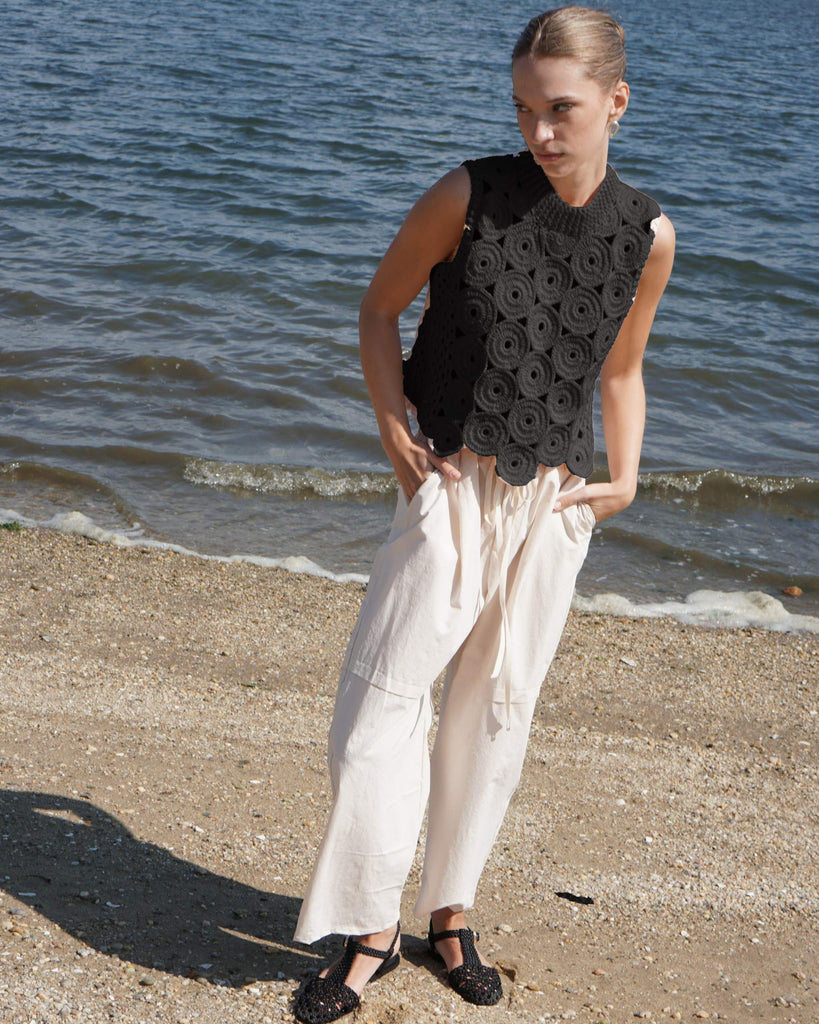 Circle crochet vest