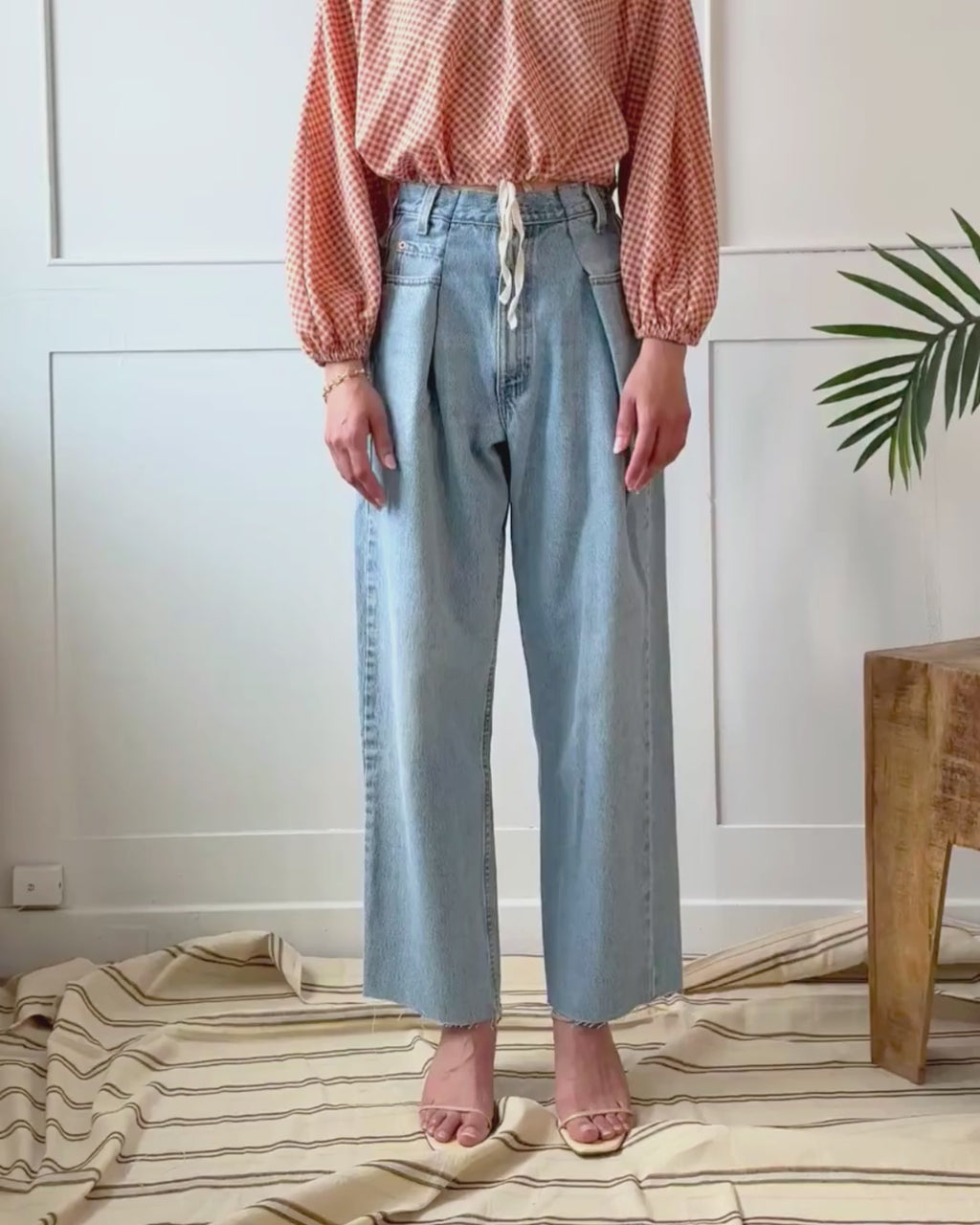 Upcycled front pleat denim – PROCHE