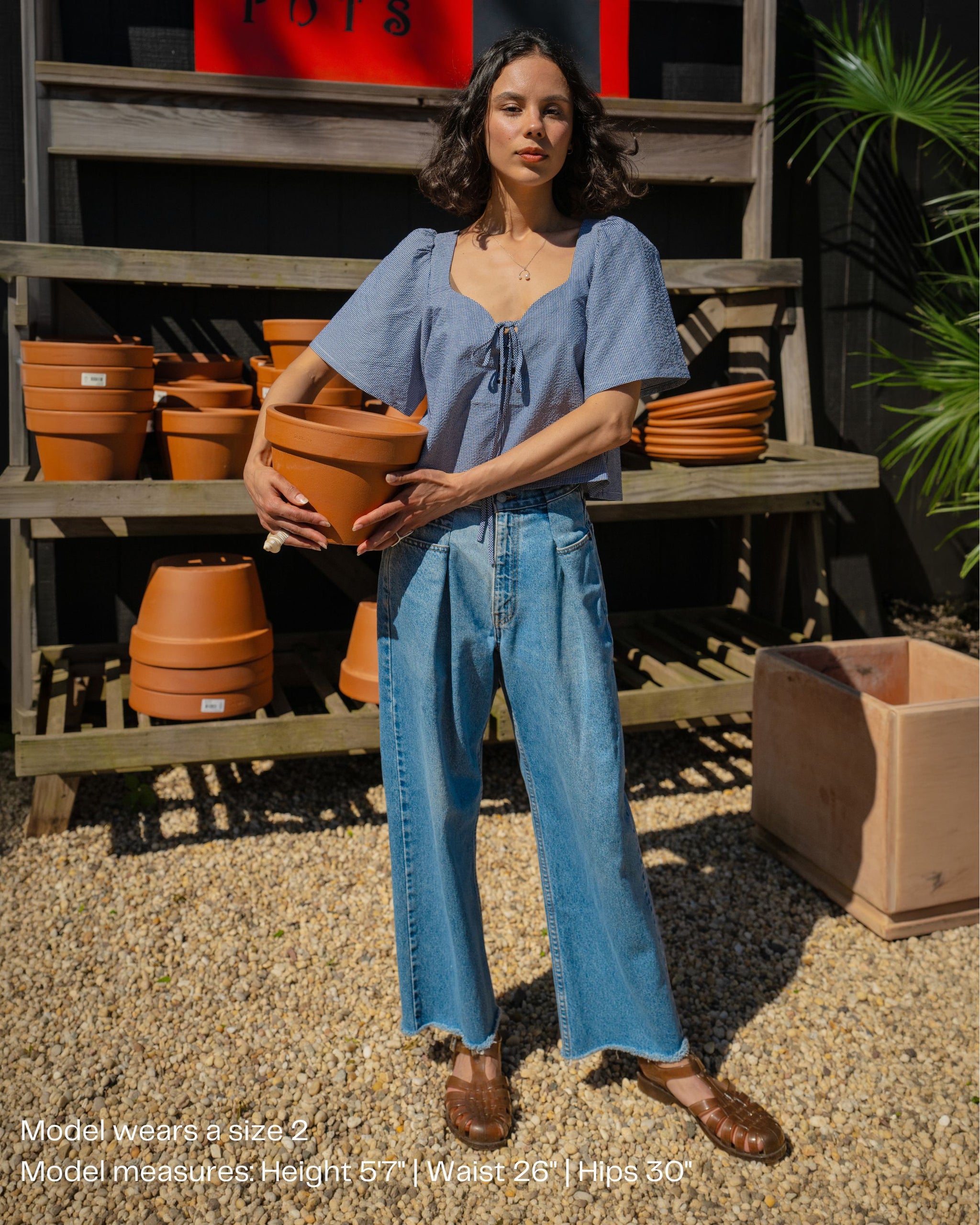 Upcycled front pleat denim – PROCHE